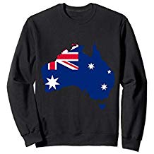 Super Awesome Australia Flag Map Geography Hoodie