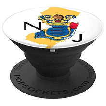 Load image into Gallery viewer, Amazon.com: Super Awesome New Jersey State Flag Map Geography - PopSockets Grip and Stand for Phones and Tablets: Cell Phones &amp; Accessories - NJExpat