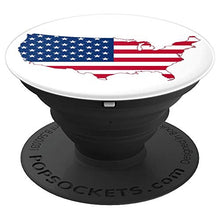Load image into Gallery viewer, Amazon.com: USA Flag Map Graphic, Classic, Fun Design. - PopSockets Grip and Stand for Phones and Tablets: Cell Phones &amp; Accessories - NJExpat
