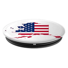 Load image into Gallery viewer, Amazon.com: USA Flag Map of Alaska, Graphic, Classic, Fun Design - PopSockets Grip and Stand for Phones and Tablets: Cell Phones &amp; Accessories - NJExpat