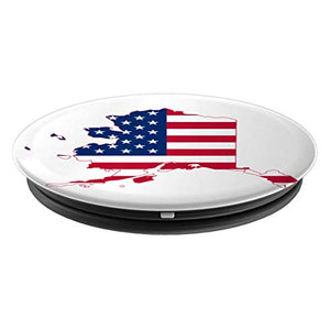 Amazon.com: USA Flag Map of Alaska, Graphic, Classic, Fun Design - PopSockets Grip and Stand for Phones and Tablets: Cell Phones & Accessories - NJExpat