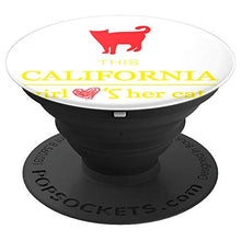 Load image into Gallery viewer, Amazon.com: This California Girl Loves Her Cat - PopSockets Grip and Stand for Phones and Tablets: Cell Phones &amp; Accessories - NJExpat