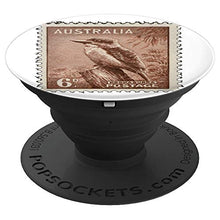 Load image into Gallery viewer, Amazon.com: Kookaburra Sits In The Old Gum Tree Stamp Australia - PopSockets Grip and Stand for Phones and Tablets: Cell Phones &amp; Accessories - NJExpat