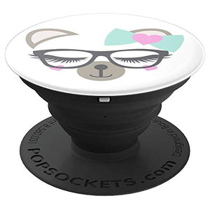 Amazon.com: Animal Faces Series (Bear in Glasses and Bow, heart) - PopSockets Grip and Stand for Phones and Tablets: Cell Phones & Accessories - NJExpat