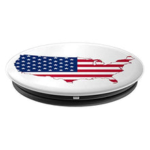 Load image into Gallery viewer, Amazon.com: USA Flag Map Graphic, Classic, Fun Design. - PopSockets Grip and Stand for Phones and Tablets: Cell Phones &amp; Accessories - NJExpat
