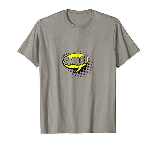 Smile! T-shirt Gift Tee Cartoon Comic Speech Bubble Style - NJExpat