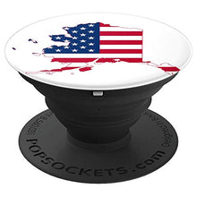 Load image into Gallery viewer, Amazon.com: USA Flag Map of Alaska, Graphic, Classic, Fun Design - PopSockets Grip and Stand for Phones and Tablets: Cell Phones &amp; Accessories - NJExpat