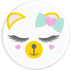 Amazon.com: Animal Faces Series (Bear in Bow with hearts) - PopSockets Grip and Stand for Phones and Tablets: Cell Phones & Accessories - NJExpat