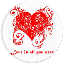 Load image into Gallery viewer, Amazon.com: Love Is All You Need Heart Design - PopSockets Grip and Stand for Phones and Tablets: Cell Phones &amp; Accessories - NJExpat