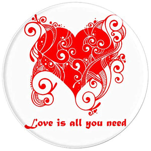 Amazon.com: Love Is All You Need Heart Design - PopSockets Grip and Stand for Phones and Tablets: Cell Phones & Accessories - NJExpat