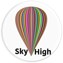 Load image into Gallery viewer, Amazon.com: Balloon Rainbow Striped Sky High Hot Air Style - PopSockets Grip and Stand for Phones and Tablets: Cell Phones &amp; Accessories - NJExpat