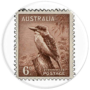 Amazon.com: Kookaburra Sits In The Old Gum Tree Stamp Australia - PopSockets Grip and Stand for Phones and Tablets: Cell Phones & Accessories - NJExpat