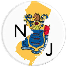 Load image into Gallery viewer, Amazon.com: Super Awesome New Jersey State Flag Map Geography - PopSockets Grip and Stand for Phones and Tablets: Cell Phones &amp; Accessories - NJExpat