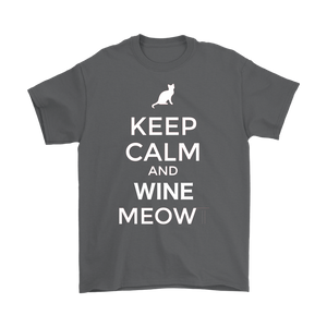 Keep Calm and Wine Meow T-shirt, gift for Wine & Cat Lovers - NJExpat