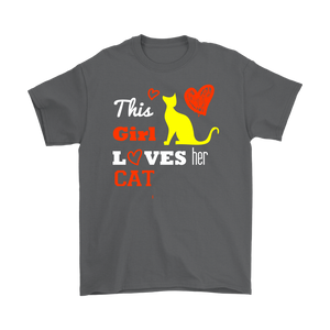 This Girl Loves her Cat T-shirt, hearts gift Tee-shirt - NJExpat