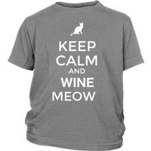 Load image into Gallery viewer, Keep Calm and Wine Meow T-shirt, gift for Wine &amp; Cat Lovers - NJExpat