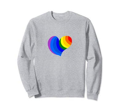 Amazon.com: Rainbow Colored Heart Spread The Love Sweatshirt: Clothing - NJExpat