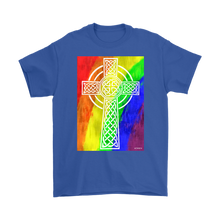 Load image into Gallery viewer, Rainbow cross Gift T-shirt for Easter, Religion, Christian - NJExpat