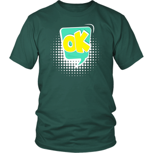 OK! T-shirt Gift Tee Speech Bubble Cartoon Comic Style - NJExpat