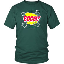 Load image into Gallery viewer, Boom! T-shirt Gift Tee Cartoon Comic Speech Bubble style - NJExpat