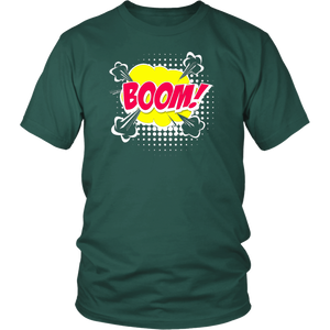 Boom! T-shirt Gift Tee Cartoon Comic Speech Bubble style - NJExpat