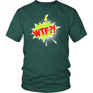 WTF?! T-shirt Cartoon Comic Gift Tee Speech Bubble - NJExpat