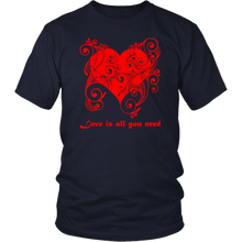 Load image into Gallery viewer, Love is all you need Hearts T-shirt - NJExpat