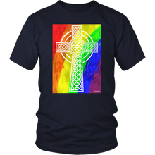 Load image into Gallery viewer, Rainbow cross Gift T-shirt for Easter, Religion, Christian - NJExpat