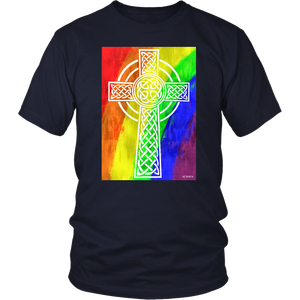 Rainbow cross Gift T-shirt for Easter, Religion, Christian - NJExpat