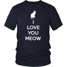 Load image into Gallery viewer, I Love You Meow T-shirt Gift Tee for Cat lover Pet Owners - NJExpat