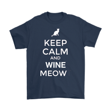 Load image into Gallery viewer, Keep Calm and Wine Meow T-shirt, gift for Wine &amp; Cat Lovers - NJExpat