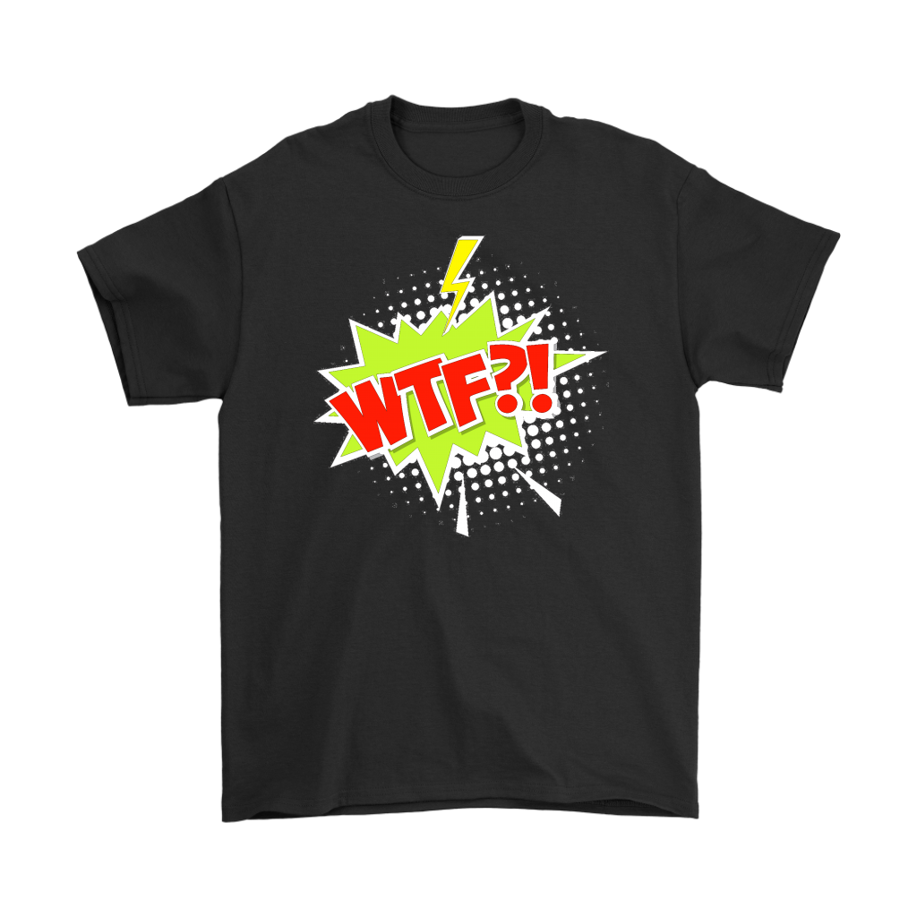 WTF?! T-shirt Cartoon Comic Gift Tee Speech Bubble - NJExpat