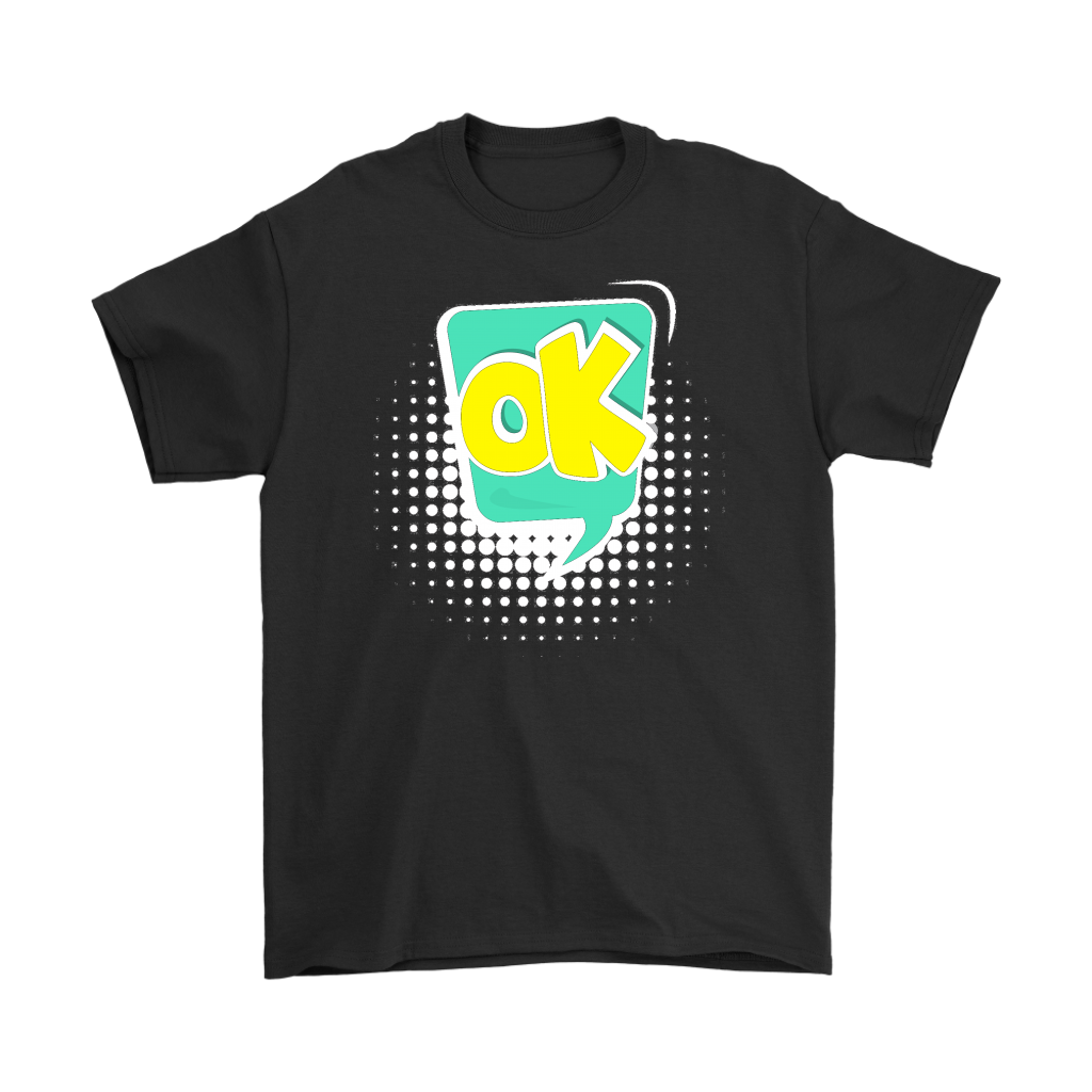 OK! T-shirt Gift Tee Speech Bubble Cartoon Comic Style - NJExpat