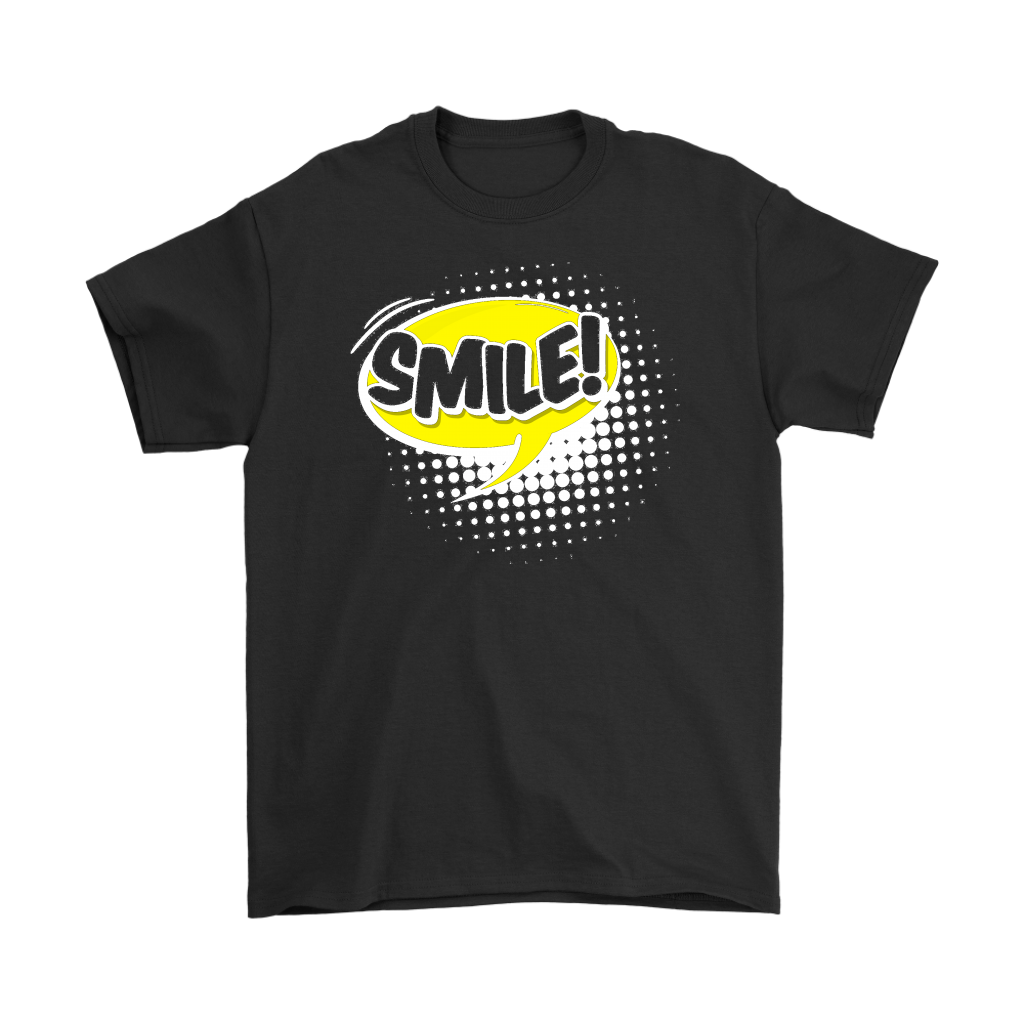 Smile! T-shirt Gift Tee Cartoon Comic Speech Bubble Style - NJExpat