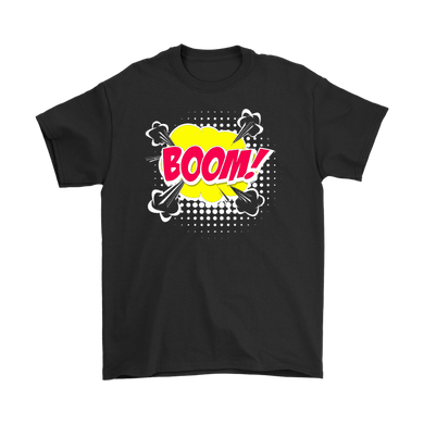 Boom! T-shirt Gift Tee Cartoon Comic Speech Bubble style - NJExpat