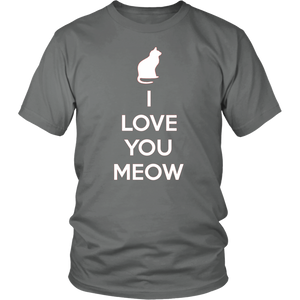 I Love You Meow T-shirt Gift Tee for Cat lover Pet Owners - NJExpat