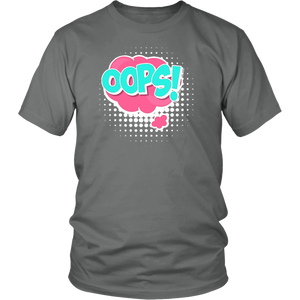 OOPS! T-shirt Gift Tee Cartoon Comic Speech Bubbles - NJExpat