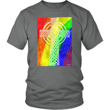 Load image into Gallery viewer, Rainbow cross Gift T-shirt for Easter, Religion, Christian - NJExpat