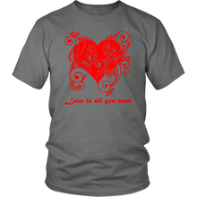 Load image into Gallery viewer, Love is all you need Hearts T-shirt - NJExpat