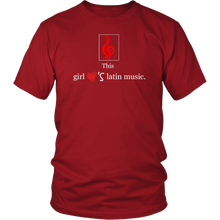 Load image into Gallery viewer, This Girl Loves Latin Music T-shirt Tee Gift - NJExpat