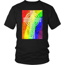 Load image into Gallery viewer, Rainbow cross Gift T-shirt for Easter, Religion, Christian - NJExpat