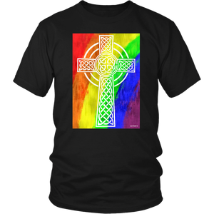 Rainbow cross Gift T-shirt for Easter, Religion, Christian - NJExpat