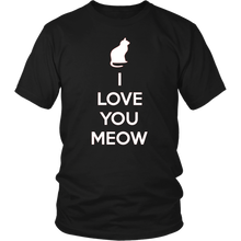 Load image into Gallery viewer, I Love You Meow T-shirt Gift Tee for Cat lover Pet Owners - NJExpat