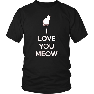 I Love You Meow T-shirt Gift Tee for Cat lover Pet Owners - NJExpat