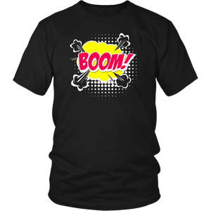 Boom! T-shirt Gift Tee Cartoon Comic Speech Bubble style - NJExpat