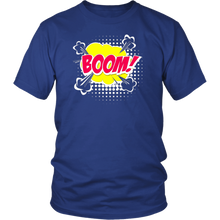 Load image into Gallery viewer, Boom! T-shirt Gift Tee Cartoon Comic Speech Bubble style - NJExpat