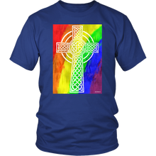 Load image into Gallery viewer, Rainbow cross Gift T-shirt for Easter, Religion, Christian - NJExpat