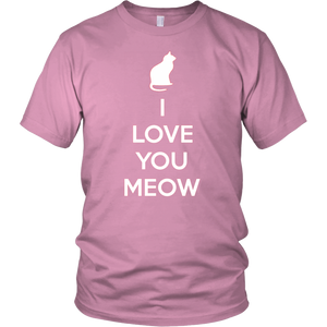 I Love You Meow T-shirt Gift Tee for Cat lover Pet Owners - NJExpat