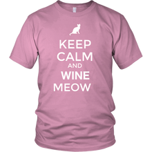 Load image into Gallery viewer, Keep Calm and Wine Meow T-shirt, gift for Wine &amp; Cat Lovers - NJExpat