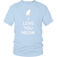 Load image into Gallery viewer, I Love You Meow T-shirt Gift Tee for Cat lover Pet Owners - NJExpat